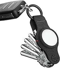 KeySmart AirTag Keychain Key Holder, Compatible with Apple AirTag Holder, Key Organizer Keychains