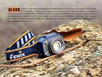 Vista 3 de Fenix HL40R - Linterna frontal LED CREE recargable por USB de 600 lúmenes con zoom y distancia de haz ajustable con cable de carga USB EdisonBright