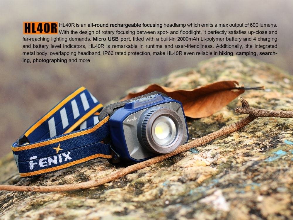 Amazon.com: Fenix HL40R USB rechargeable 600 lumen zoom-able