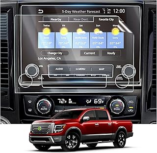 Ruiya Screen Protector for Nissan Titan 2020+ 8/9 Inch GPS Infotainment Touchscreen Nissan Titan 2020-2023 Accessories 9HD Anti-Scratch Tempered Glass Compatible with 2020 2021 2022 2023 Nissan Titan