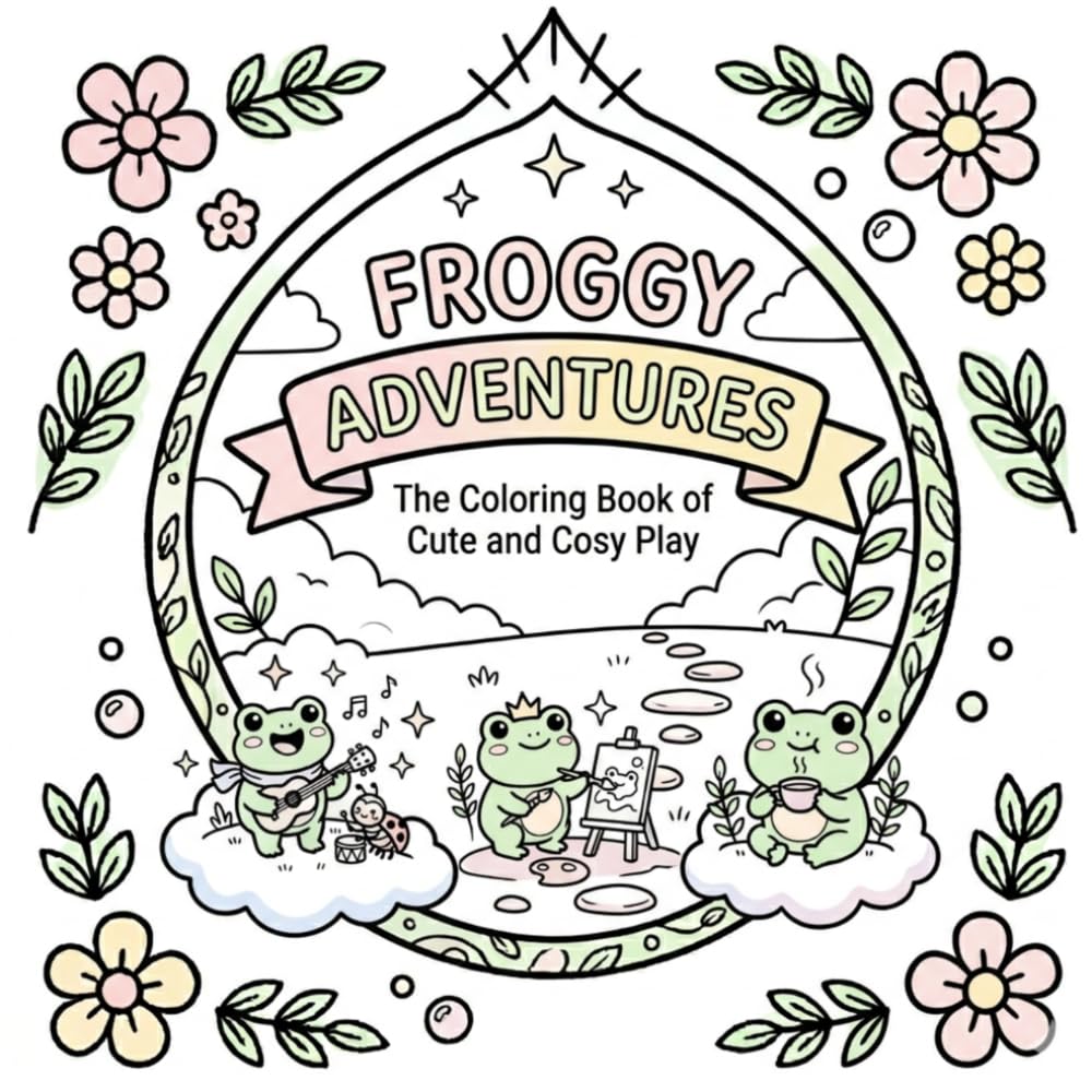 FROGGY ADVENTURES: HE COLORING BOOK OF CUTE AND COSY PLAY