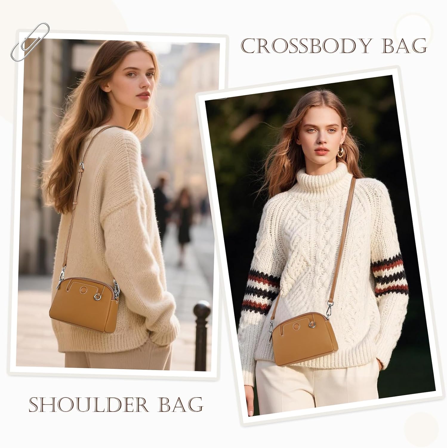 Genuine Leather Small Crossbody Bags for Women, Cell Phone Shoulder Purses, Mini Wallet Handbags, Adjustable Strap - Image 2