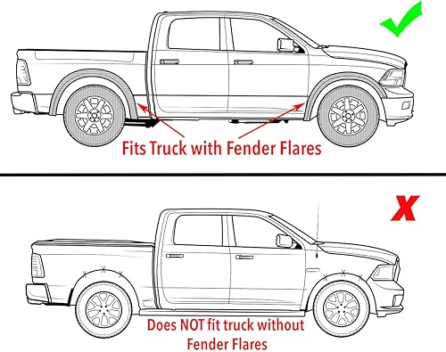 Miniatura 3 de Guardabarros para Dodge Ram 2009-2018. Se adapta solo a guardabarros de fábricaOE. Dodge Ram 1500 2009-2018 y Dodge Ram 2500Ram 3500 2010-2018.