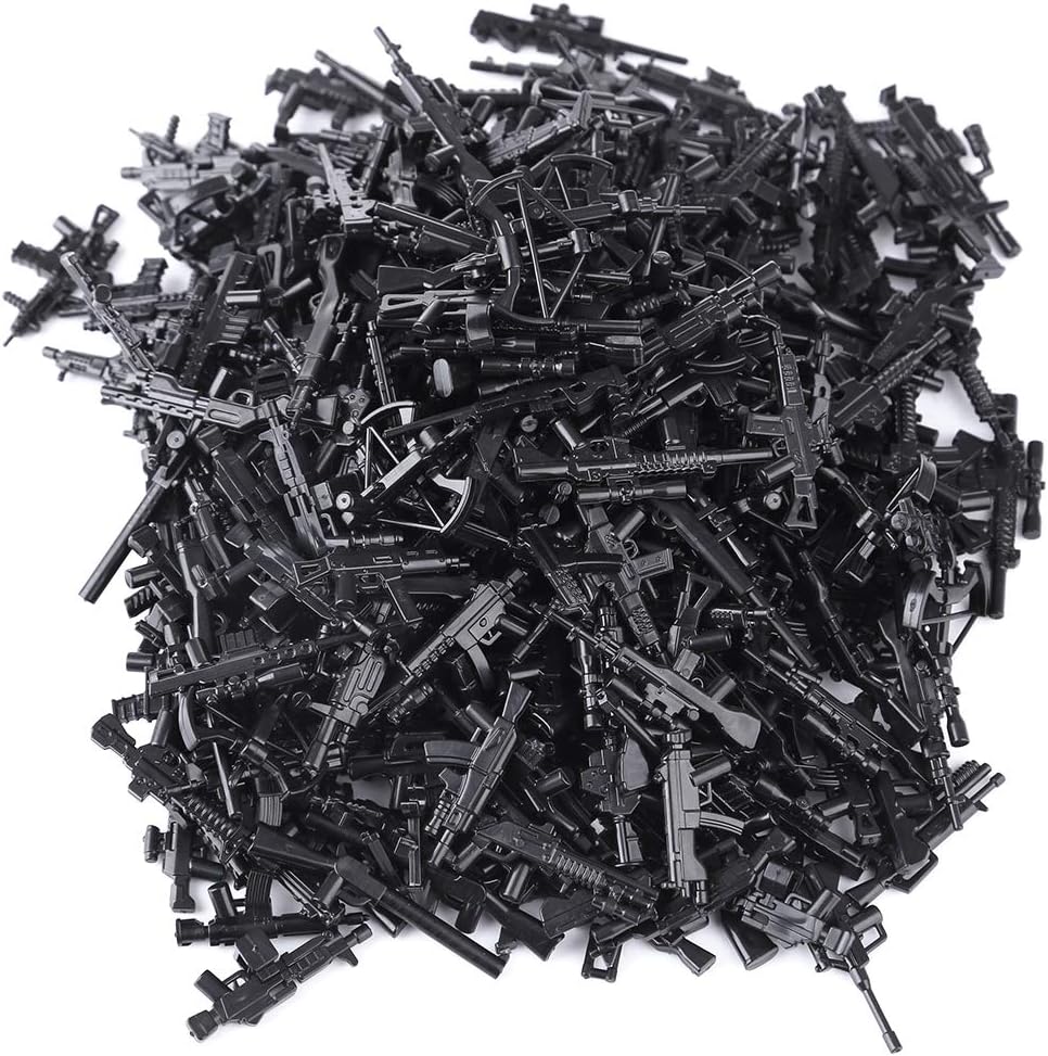 Military Weapons Pack Accessories, 300PCS DIY Small Particle Building Block, Compatible with Major Brands (300Pcs)