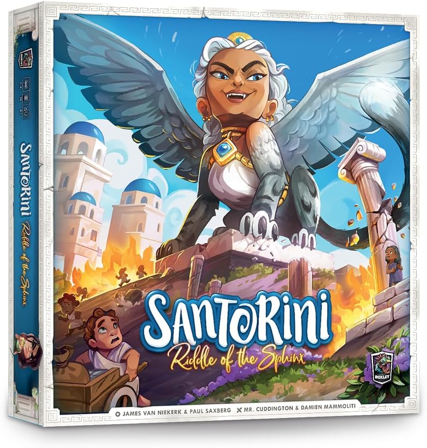 Santorini: Riddle of The Sphinx - A Cooperative, Book-Based Expansion to The Abstract Masterpiece Santorini | Ages 8+ | Plays in 20 Minutes
