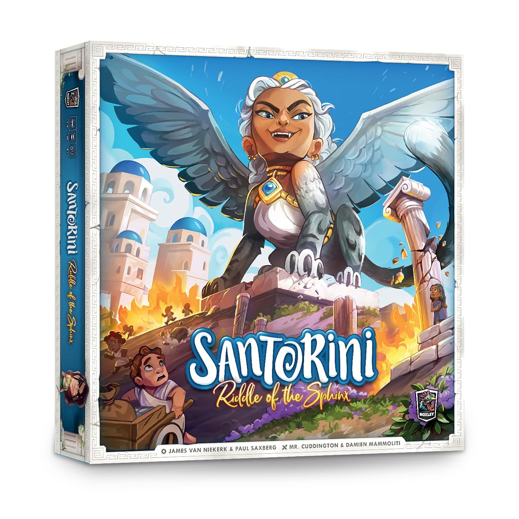santorini riddle of the sphinx - a cooperative book-based expansion to the abstract masterpiece santorini  ages 8  plays in 20 minutes
