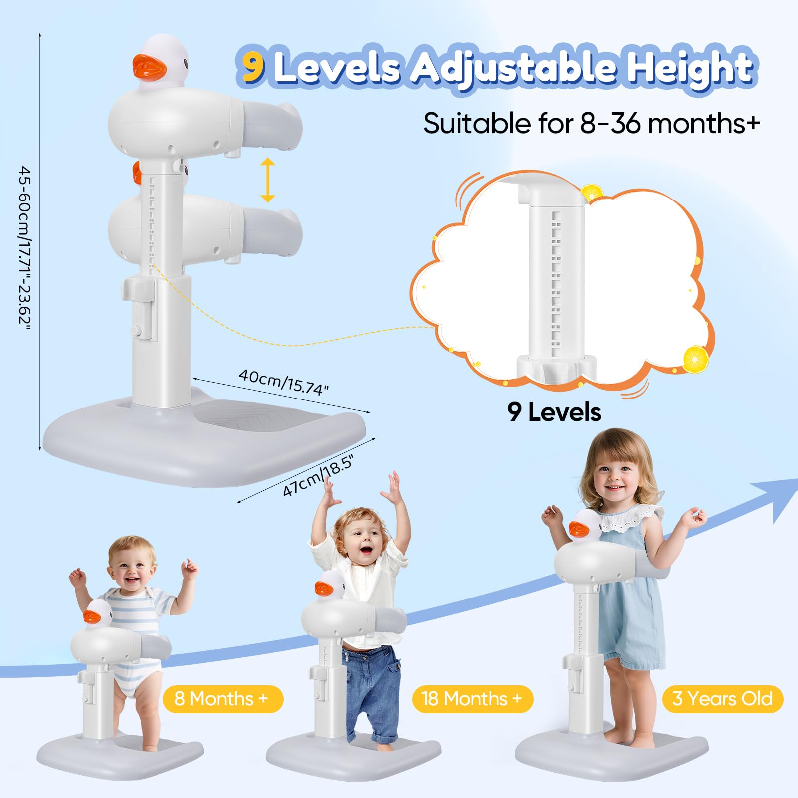 Baignoire bébé avec support de douche, Support de Douche Bébé Debout,Aspiration Stable et Forte,Support pour Bébé Douche,idéal comme douche bebe debout et cadeau prénatal