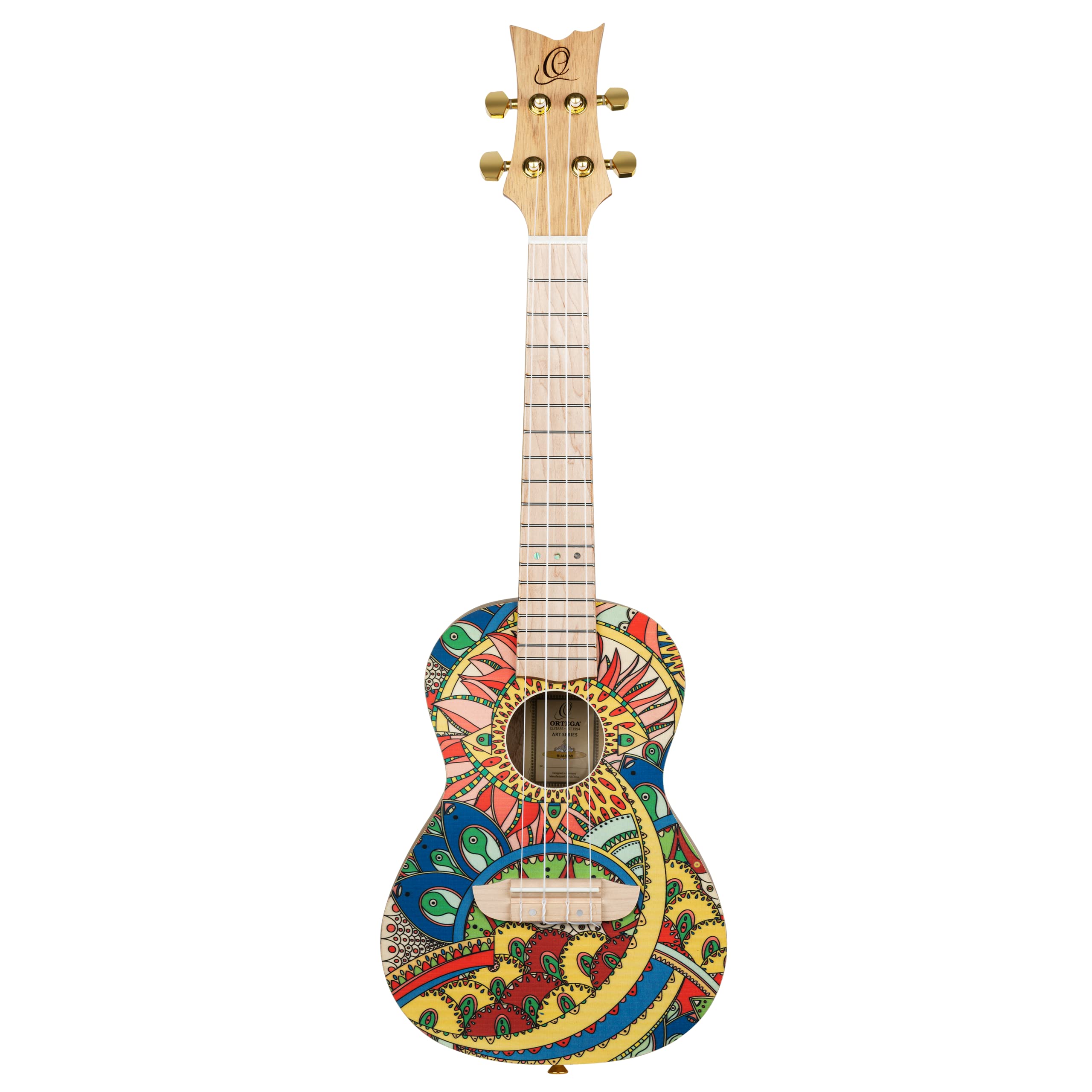 Ortega Guitars Konzert Ukulele Akustisch – Art Series – Fichte, Mystic India (RUAR-MI)