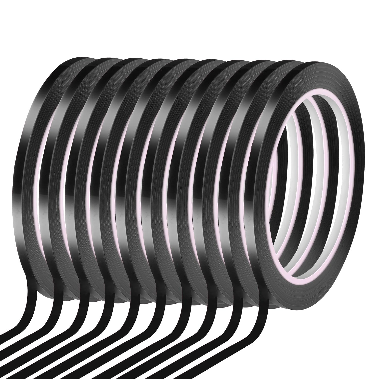 10 Rolls 1/8" Whiteboard Tape Self-Adhesive Vinyl Tape for Pinstripe Dry Erase Board Tapes Lines, 131 Feet Long per roll