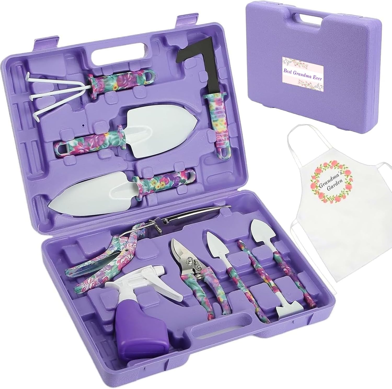 Gardening Gifts for Mom, Womens Gifts for Christmas Birthday Mothers Day, Garden Tool Set Gift for Mom Gardeners (Grandma)