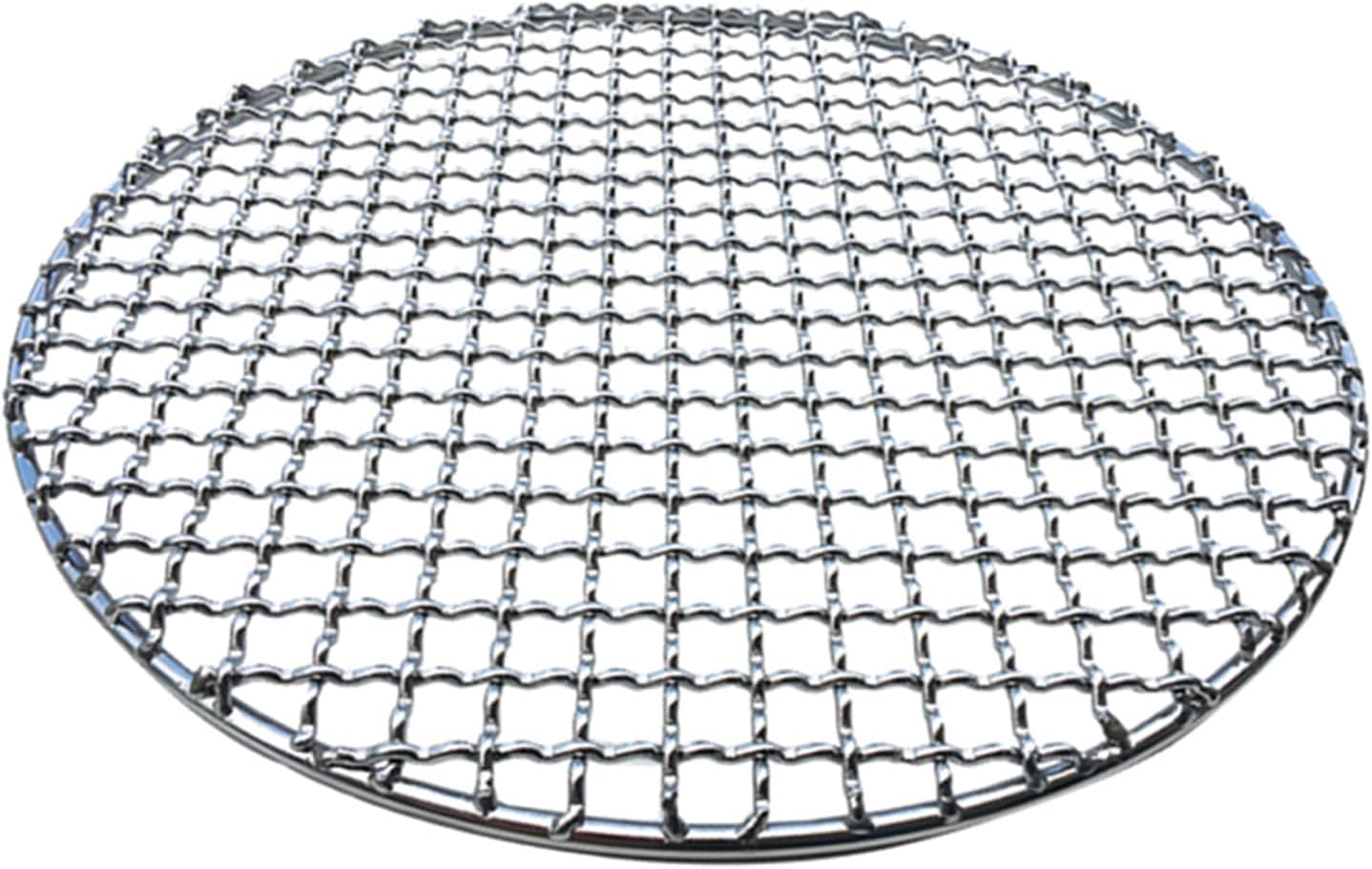 Grillpfanne, Runder Grillrost Aus-Rostfreiem Stahl, Gebratenes Maschennetz, Antihaft-Grillbackform (24 cm)