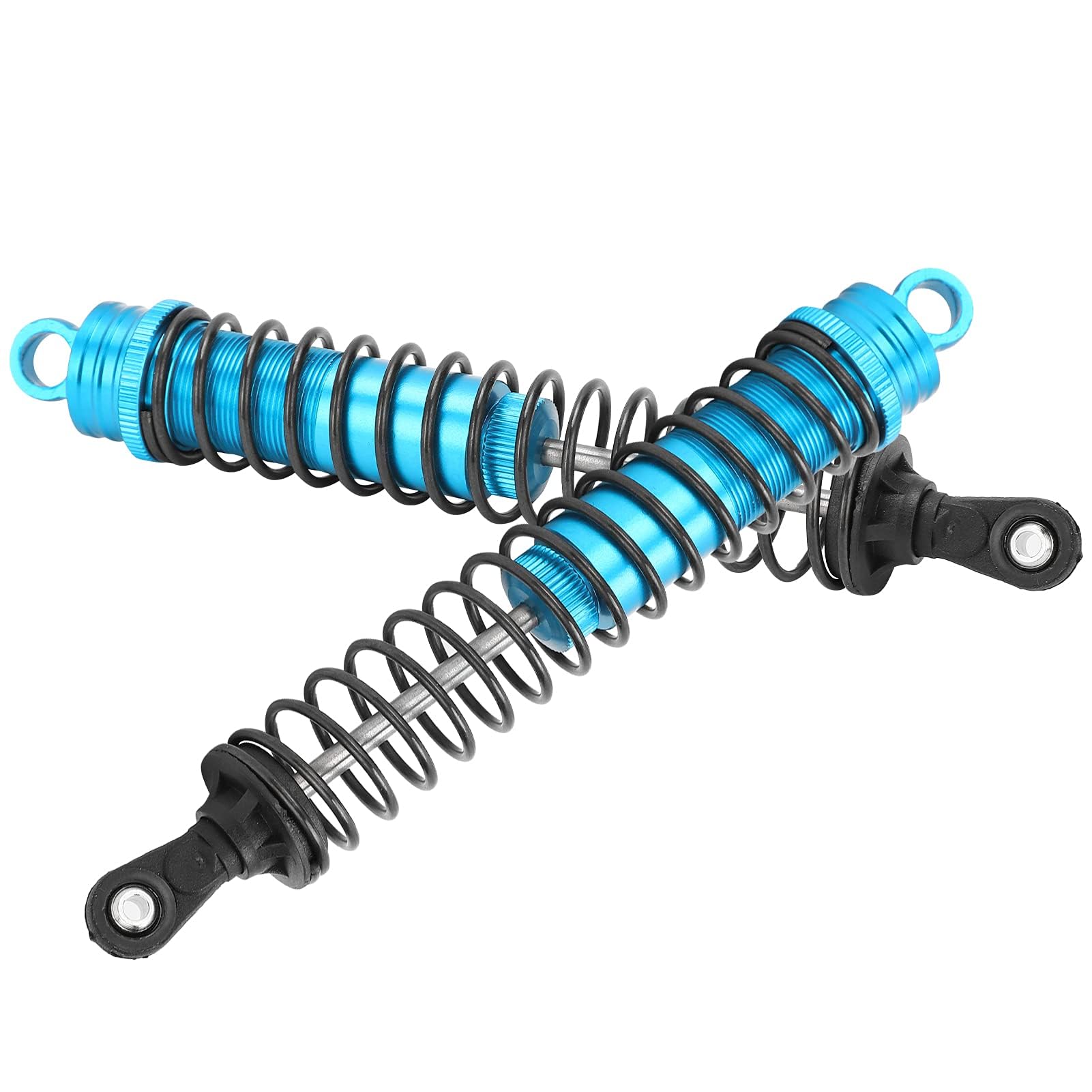 Amortisseur RC, 2 Pièces RC 144mm Rempli D'huile Réglable, Bonne flexibilité pour Les Voitures Tout-Terrain sur Chenilles 1/8 RC (Bleu)