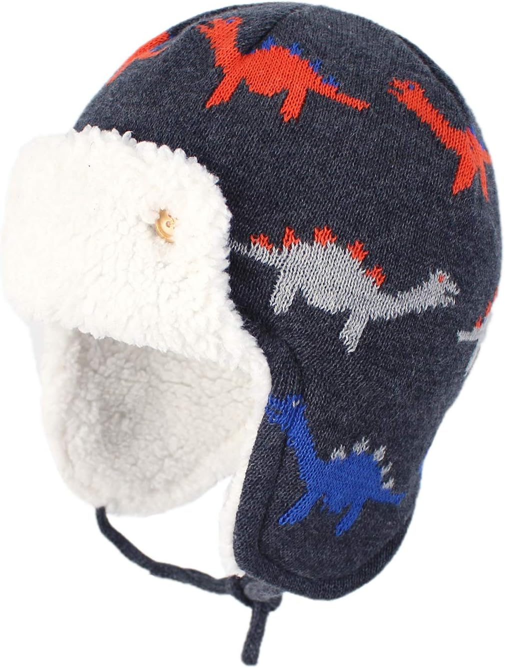 GajaousBaby Boys Girls Winter Animals Earflap Beanie Hat Kids Infant Dinosaur Fox Pattern Fleece Lining Warm Hat