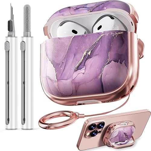 Miniatura 35 de Inesore Funda rígida para AirPods Pro de 2ª generación con candado, diseño de flores, lindo AirPod Pro 2, fundas rígidas para iPod Pro para mujeres