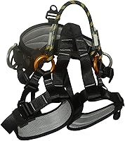 HEEJO Large Full Body Climbing Harness - Padded Safety Seat Belt for Tree Climbing, Treestand, Mountaineering, Work at Heights - 300kg Capacity
