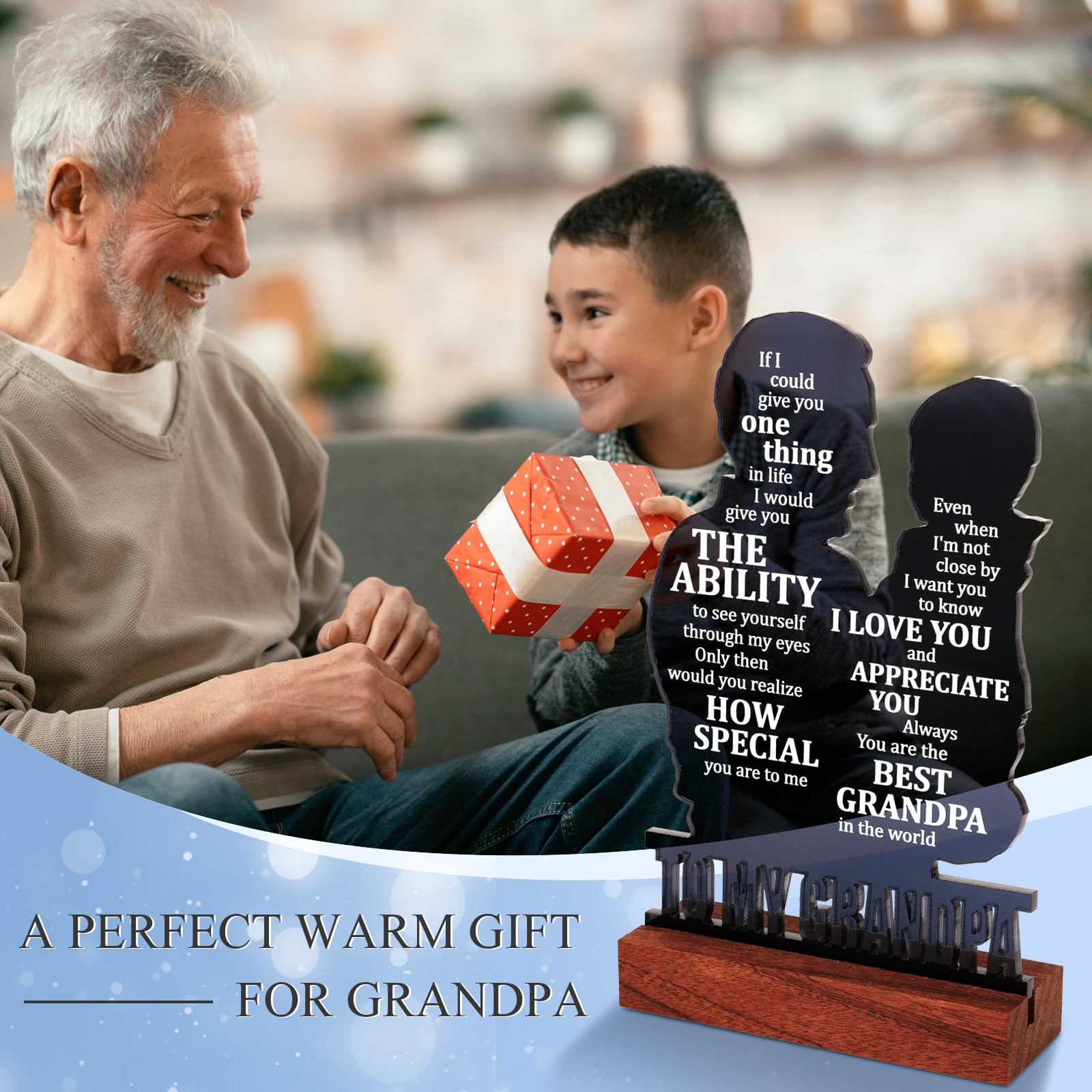 Christmas Grandpa Gifts, Valentines Day Gift for Grandpa, Grandpa Gifts from Grandson, Birthday Gifts for Grandpa from Grandson, Father's Day Gifts for Grandpa, Best Grandpa Gifts