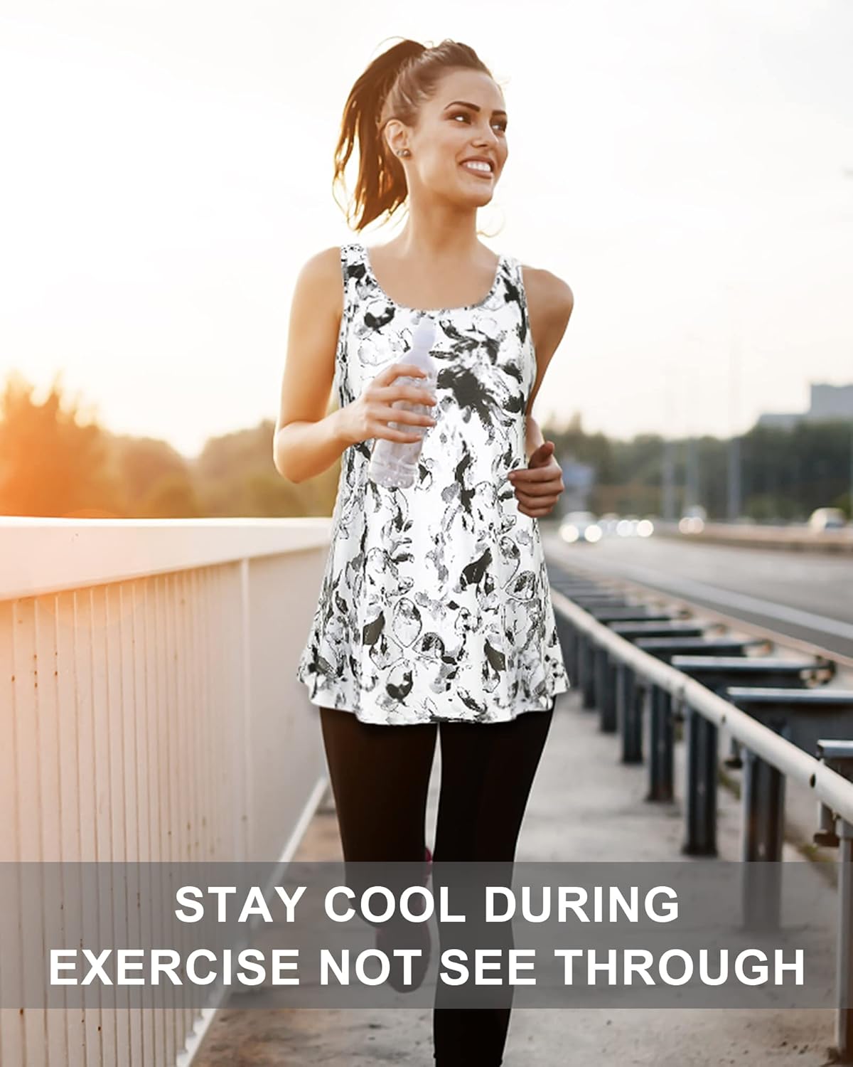 Miusey Womens Sleeveless Loose Fit Yoga Workout Racerback Tank Top - Image 4