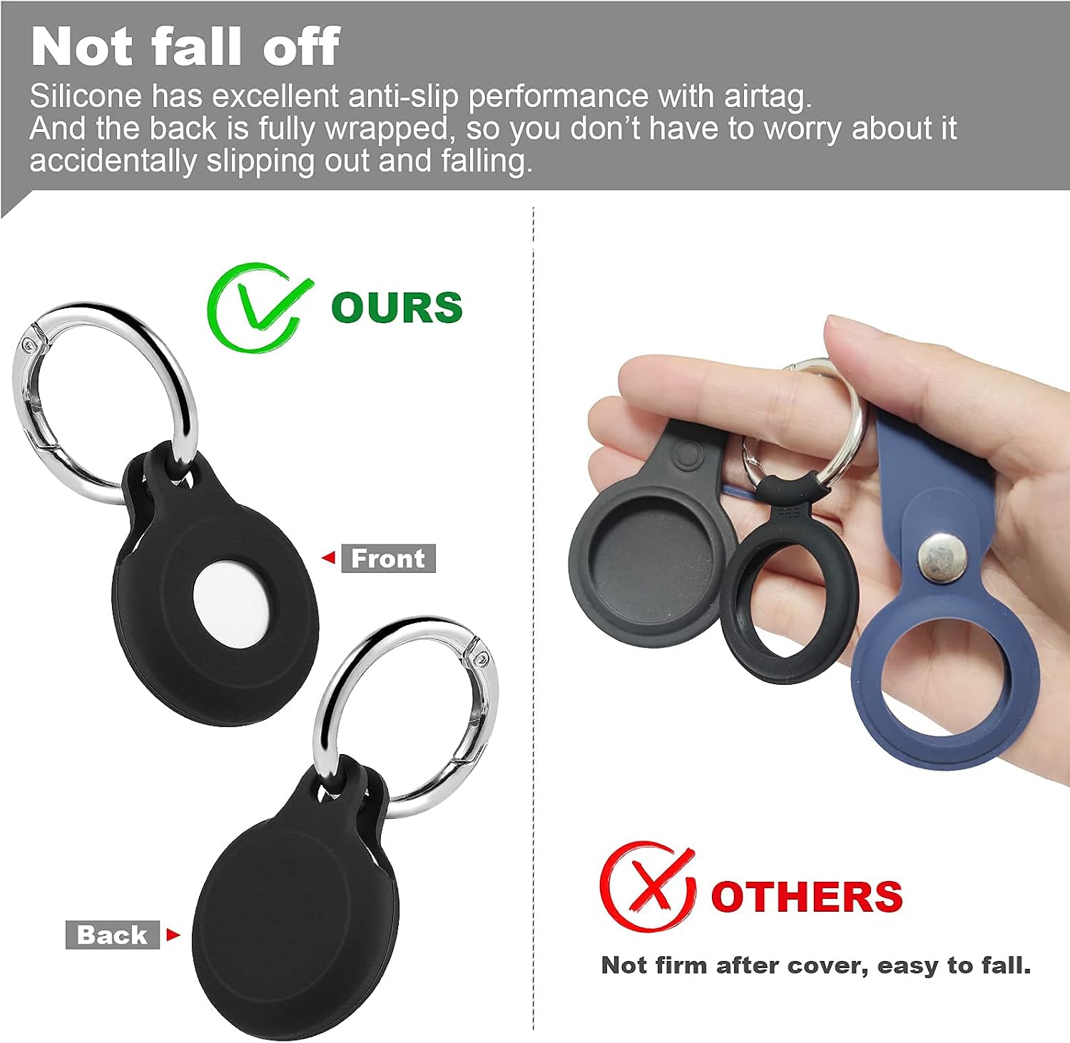 airtag case compatible with apple airtag case for airtag keychainpet airtag collar black