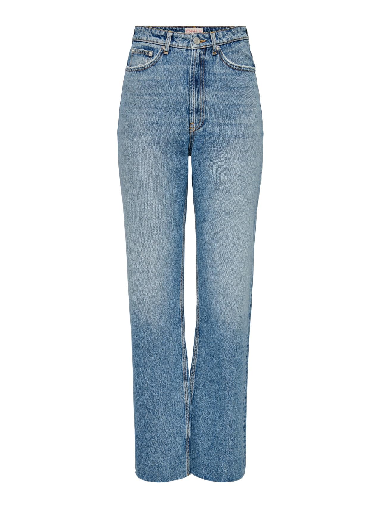 ONLY Women's Trousers, Medium Blue (Medium Blue Denim), 28W x 32L