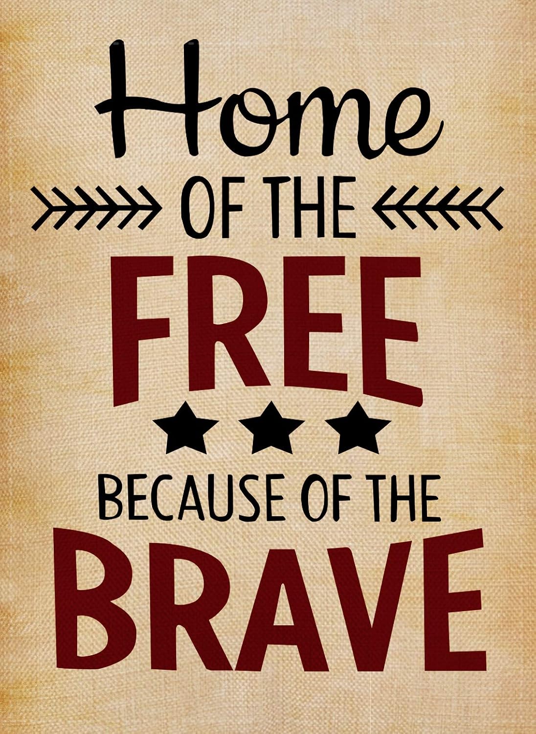 Home Decorative Outdoor 4th of July Home of The Free Because of The Brave Memorial Day Double Sided Garden Flag Quote, USA House Yard Flag, US Navy Decorations, Patriotic Outdoor Flag 12.5 x 18