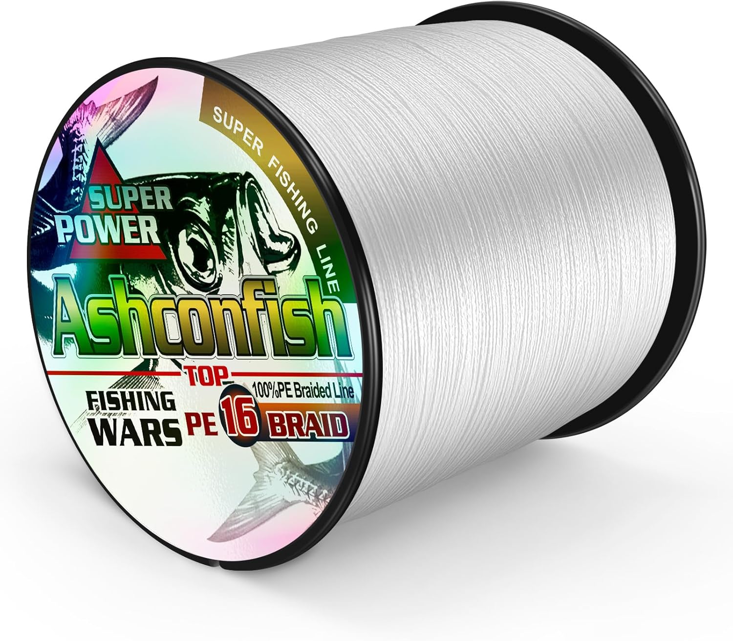 Ashconfish Braided Fishing Line-16 Strands Hollow Core Braided Line 20LB-500LB, 109/328/547/1093/1640/2187Yards(100M/300M/500M/1000M/1500M/2000M), Abrasion Resistant Zero Stretch Multiple Colors