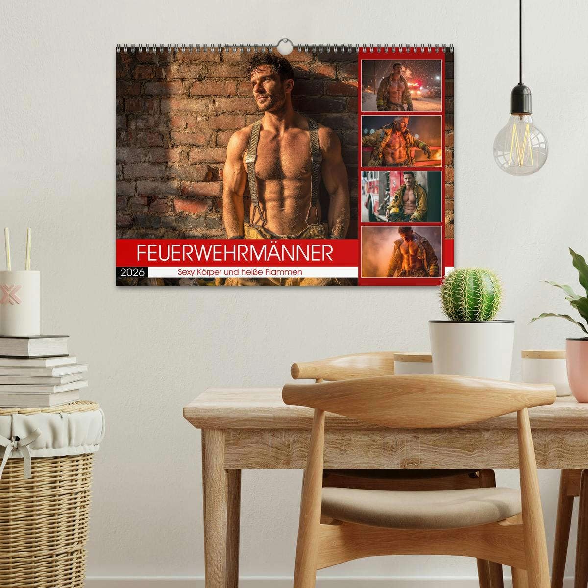 Feuerwehrmänner - Sexy Körper und heiße Flammen (Wandkalender 2026 DIN A3 quer), CALVENDO Monatskalender: Erotischer Männerkalender: Nackt, muskulös ... in Uniform und Einsatz (CALVENDO Erotik)