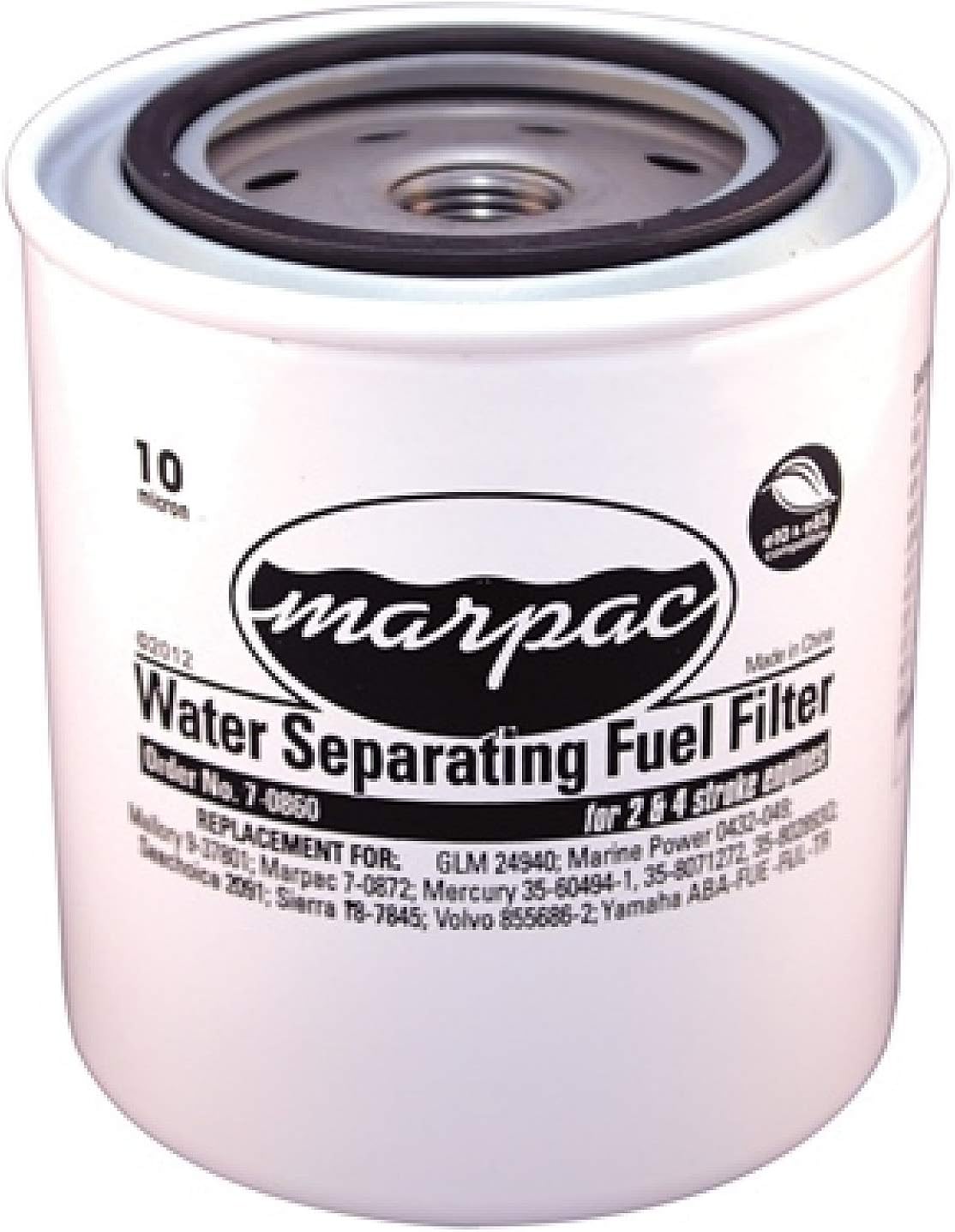 10 Micron Boat Marine Fuel/Water Seperating Filter UNIVERSAL REPLACEMENT FOR 24940 9-37801 0432-049; 7-0872; Merc 35-60494-1, 35-8071272, 35-802893Q; 18-7845 855686-2 Yamaha ABA-FUEL-F-IL-TR : Boat Fuel Filters : Sports & Outdoors