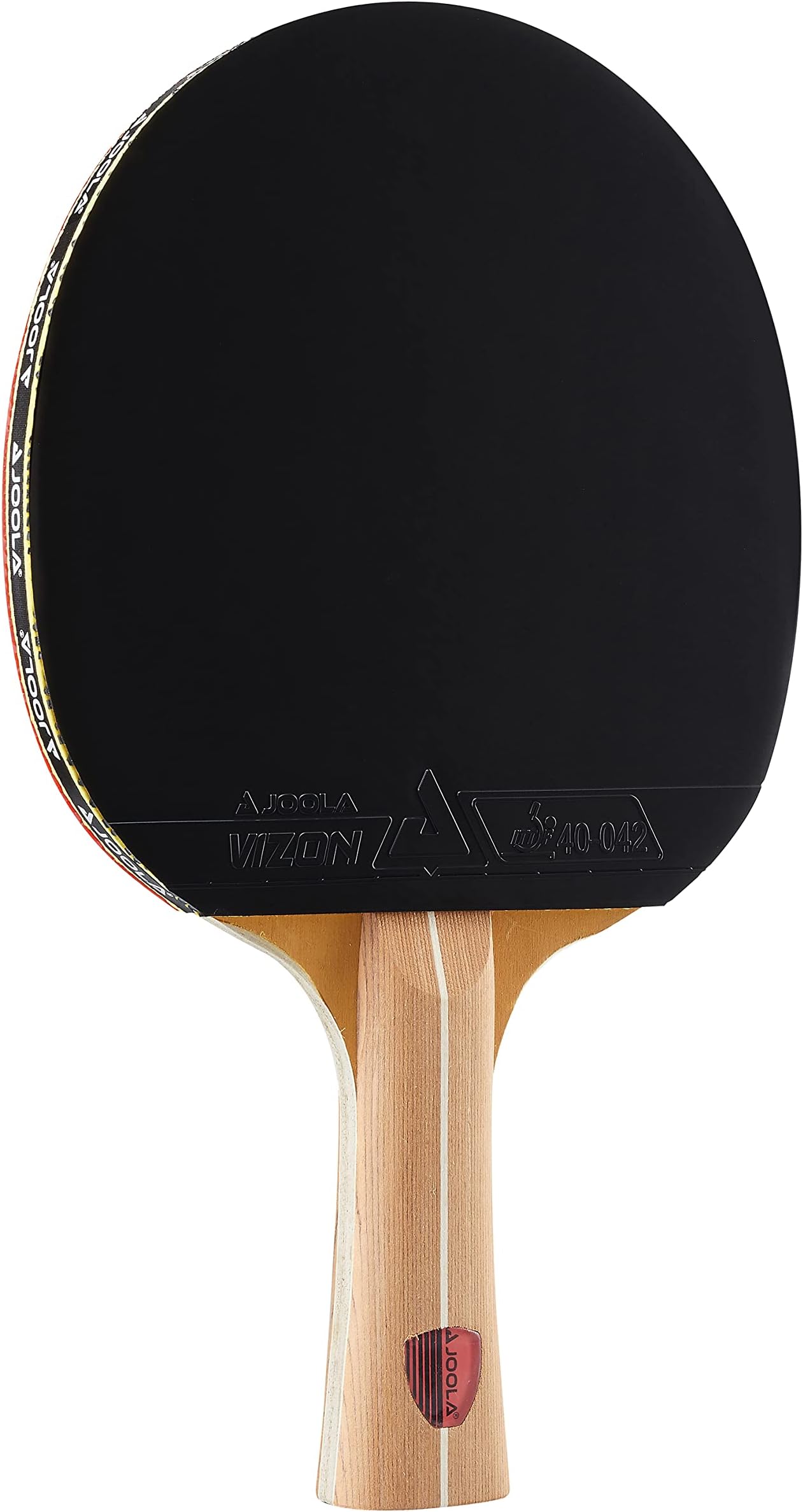 JOOLA Omega Control - Tournament Performance Ping Pong Paddle - Table Tennis Racket for Advanced Training with Flared Handle - Includes Vizon Table Tennis Rubber - Designed for Control