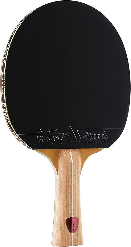 Omega Control - Rendimiento de torneo Ping Pong Paddle - Raqueta de tenis de mesa para entrenamiento avanzado con mango acampanado - Incluye goma de tenis de mesa Vizon - Diseñada para el control