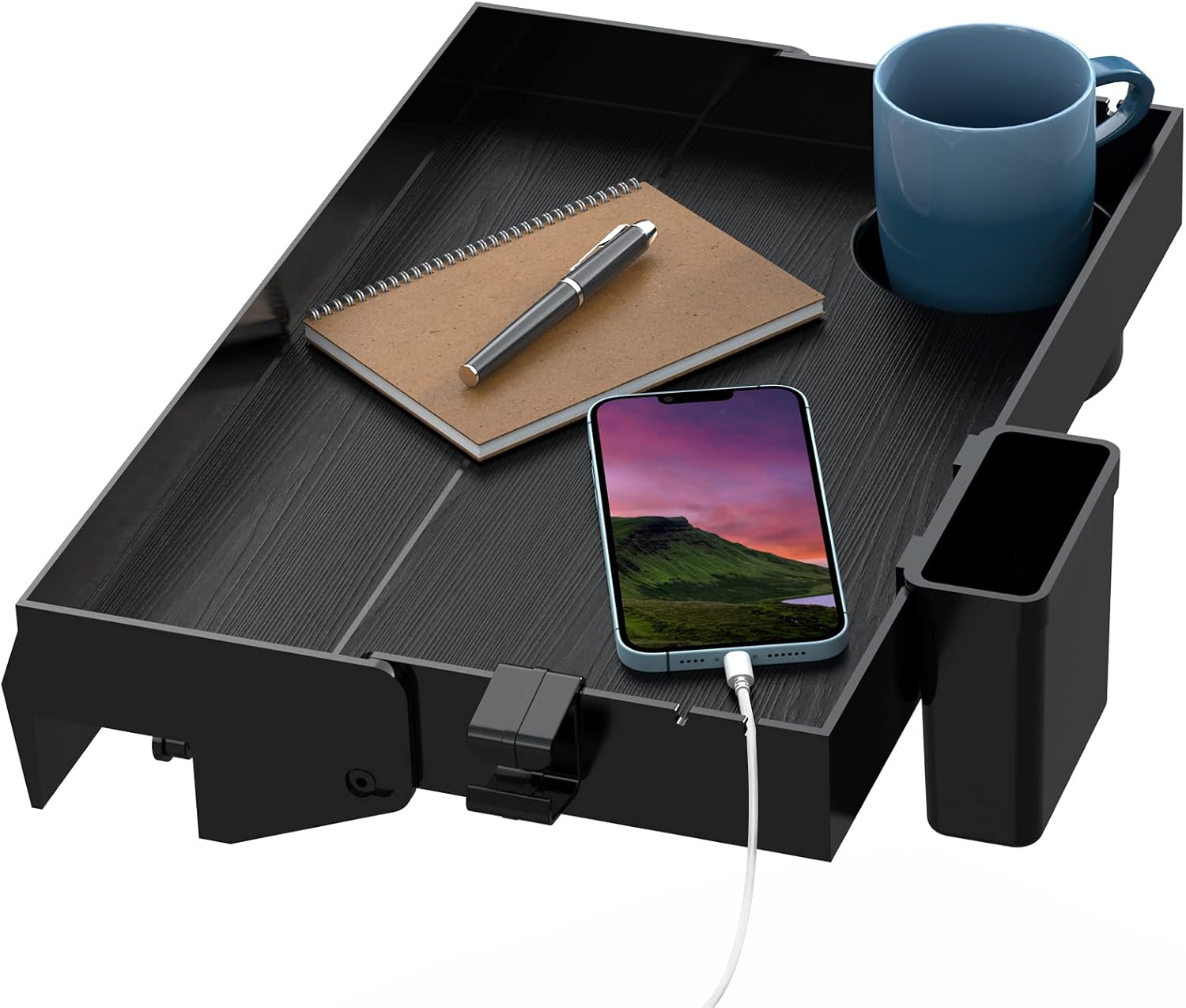 SOLEJAZZ Bedside Shelf for Bed, Foldable Bunk Bed Shelf Clip On