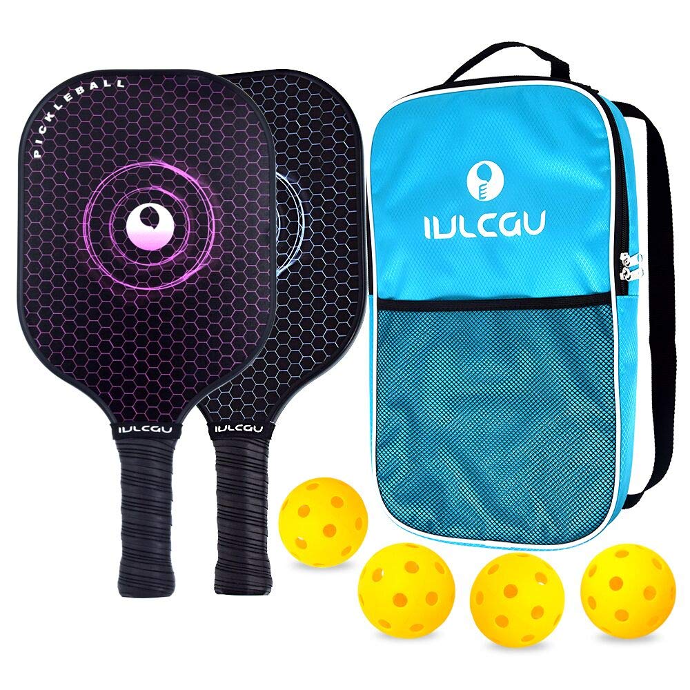 Cyrus Pickleball Paddle Set of 2, Lightweight Graphite Honeycomb Composite Core Paddles Sets of 2 Including Racket Bag and 4 Balls, USAPA Approved