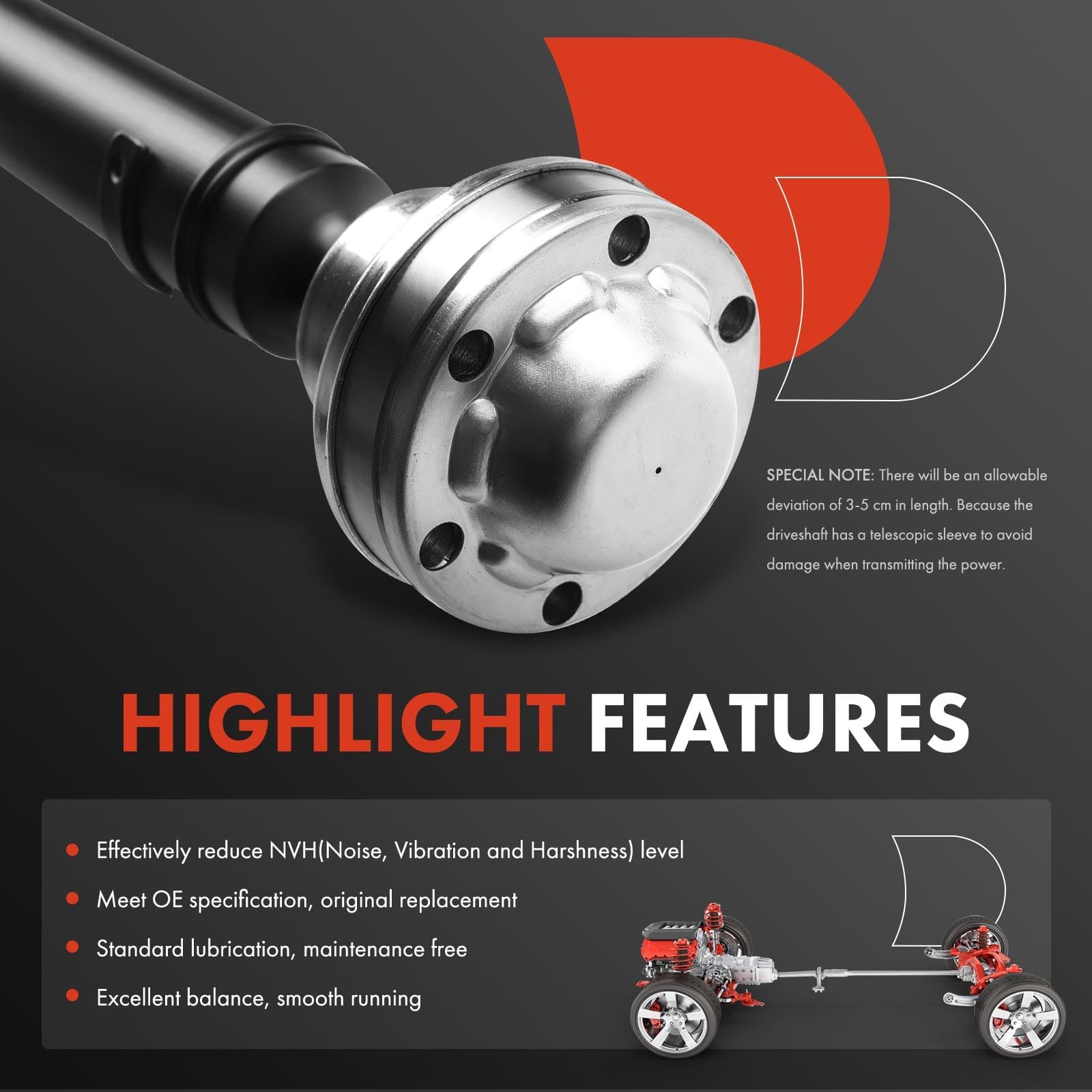 Rear Drive Shaft Assembly A-Premium Rear Complete Drive Shaft Prop ...
