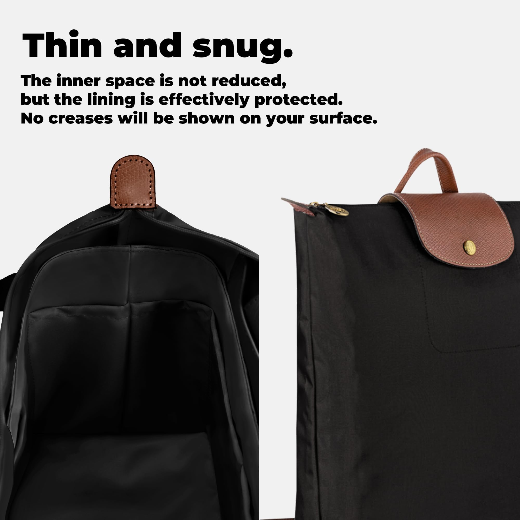 DGAZ Organizador para Longchamp Le Pliage Original M Backpack New, Noir
