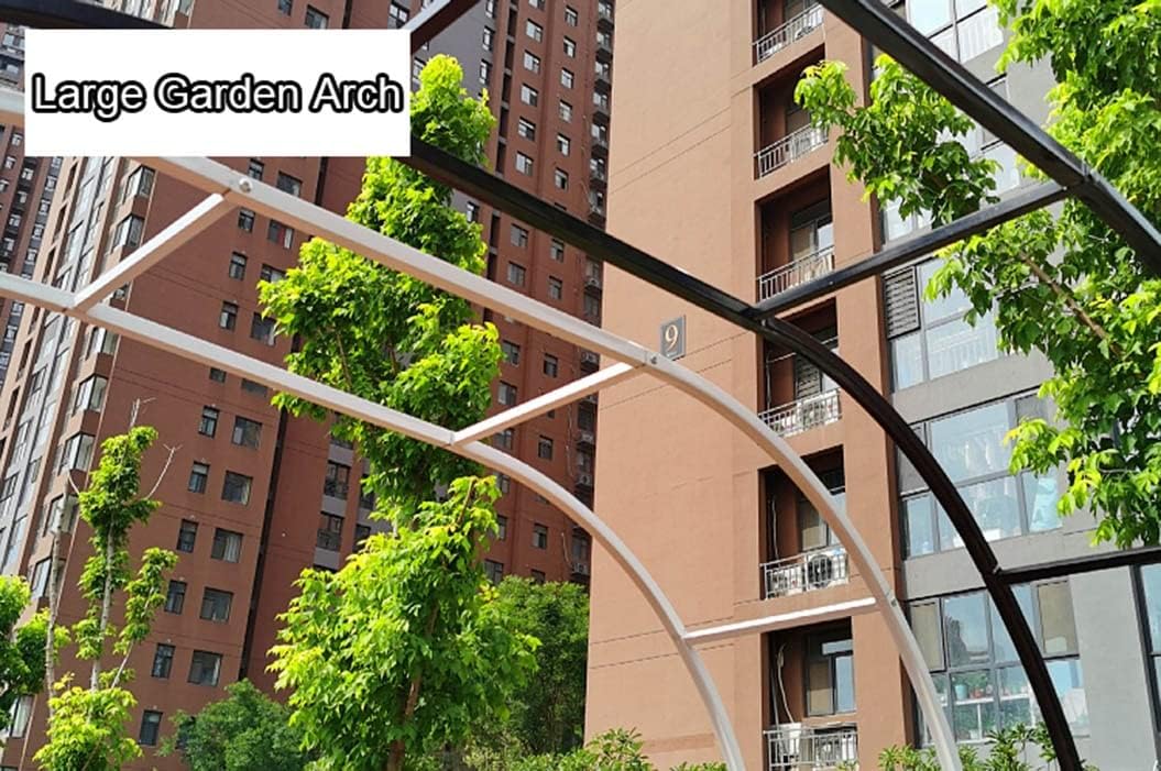 Heavy Duty Metal Garden Arch Pergola Trellis for Climbing Plants, Adjustable Width 4.6ft to 11ft, 8.9ft High Rose Archway, Durable Outdoor Arbor for Garden Decor