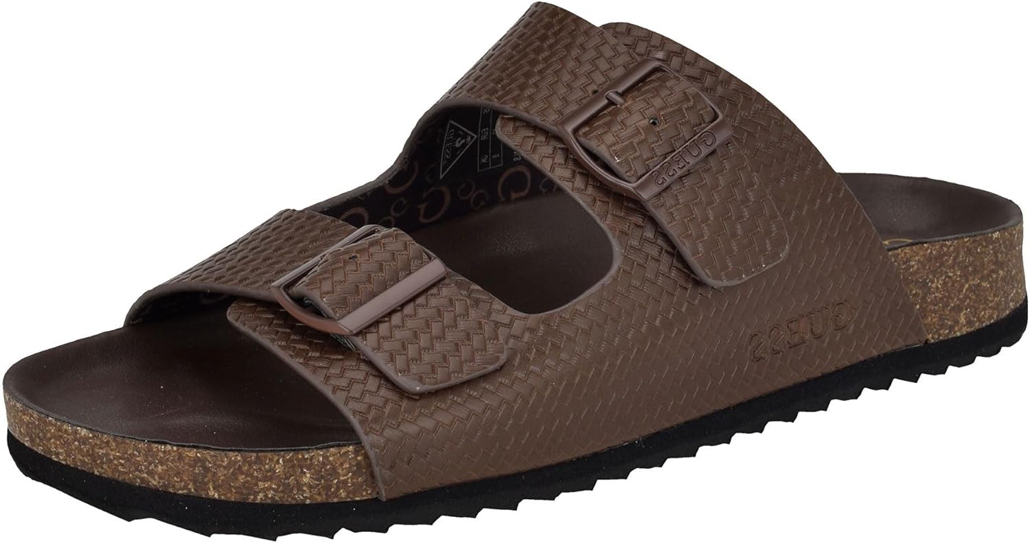 GUESS mens Unikin 13 Dark Brown Textured 200