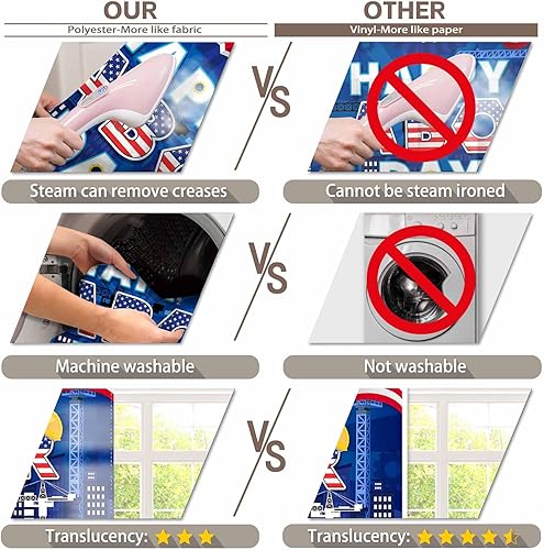 Miniatura 6 de Fondo de fotografía de 72 x 43 pulgadas con texto en inglés «Happy Labor Day Photografy», banderas americanas, estrellas, rayas, fondo, trabajador,