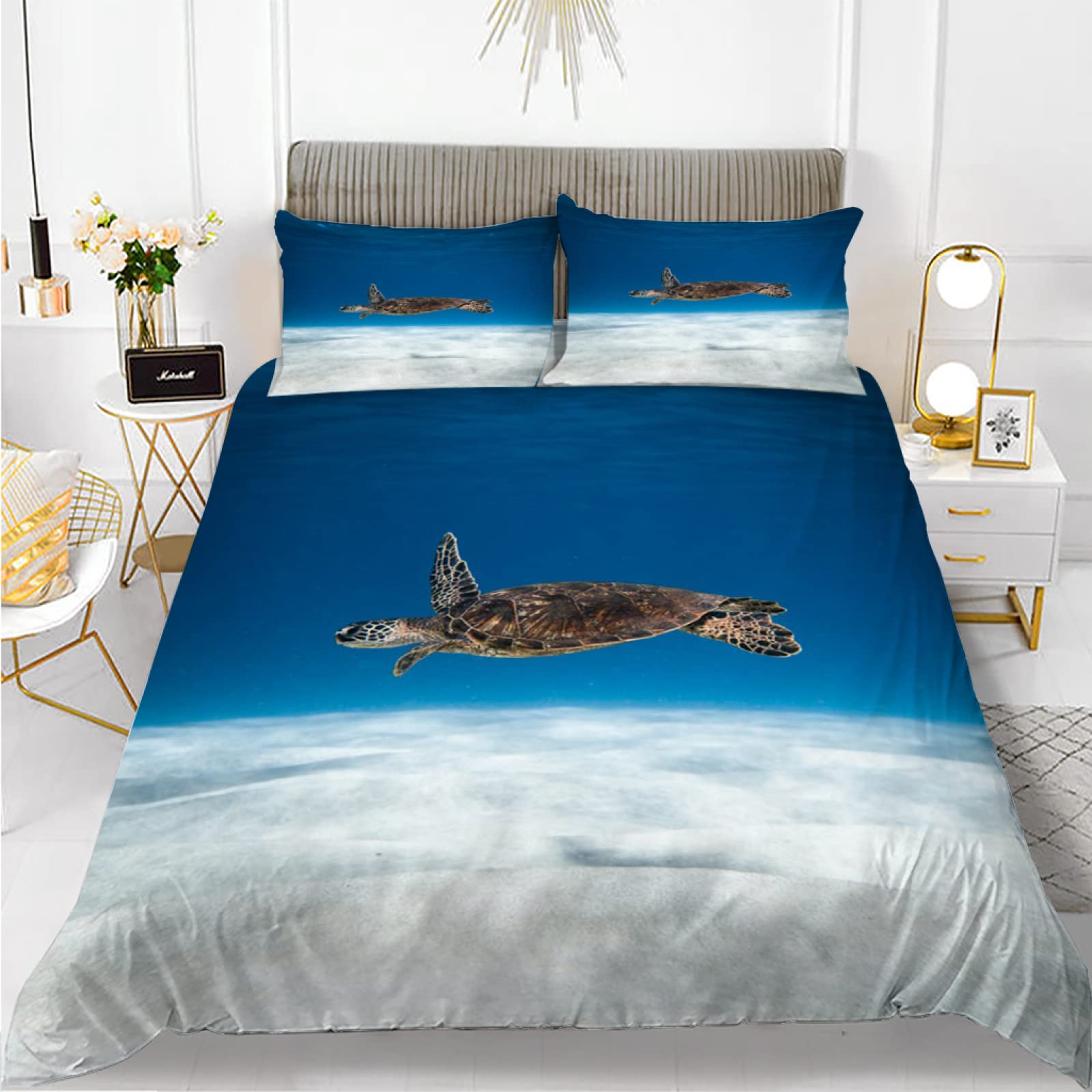Parure housse de couette 110g/㎡ microfibre douce à fermeture éclair pratique