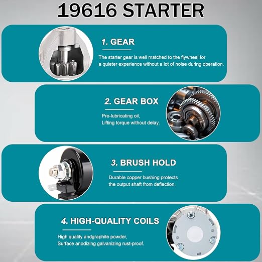 19616 Starter V6 3.6L para Dodge Grand Caravan, Chrysler 200 Town & Country, Journey Ram C/V Promaster 1500 2500 3500, Routan 14 Cherokee miniatura 3