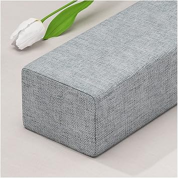 Bed Gap Filler Durable Pillow Gap Filler Headboard Pillow to Fill The Gap Between Your Headboard and Mattress Bed Gap Filler Bolster Headboard Cushion Color Light Gray, Size 20X10X50cm