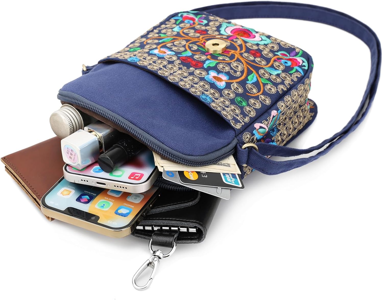 SILKAREA Embroidered Cute Mini Crossbody Bag for Women Small Handbags Wristlet Wallet Bag Cell-phone Pouch Coin Purse - Image 6