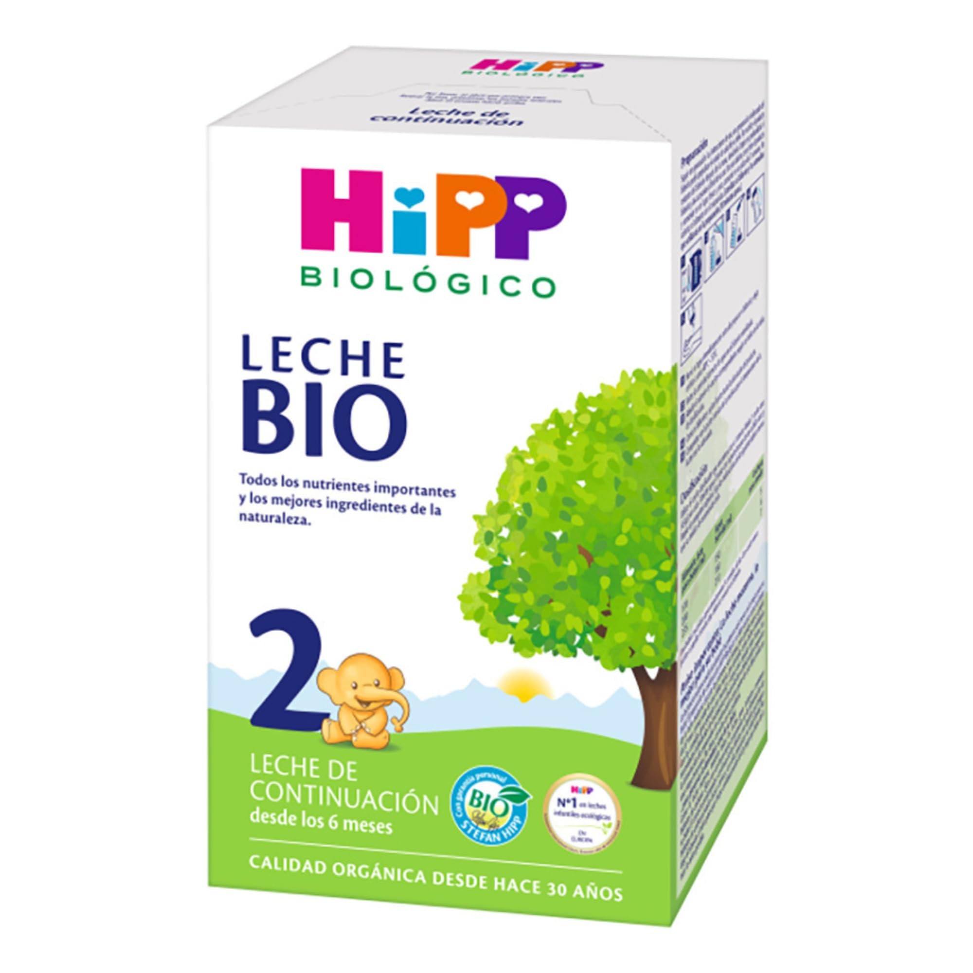 HiPP Biológico 2 Leche para bebés Ecológica 600 gr BIO 6-12 meses Lactosa Omega-3 Vitaminas C D Sin GMO