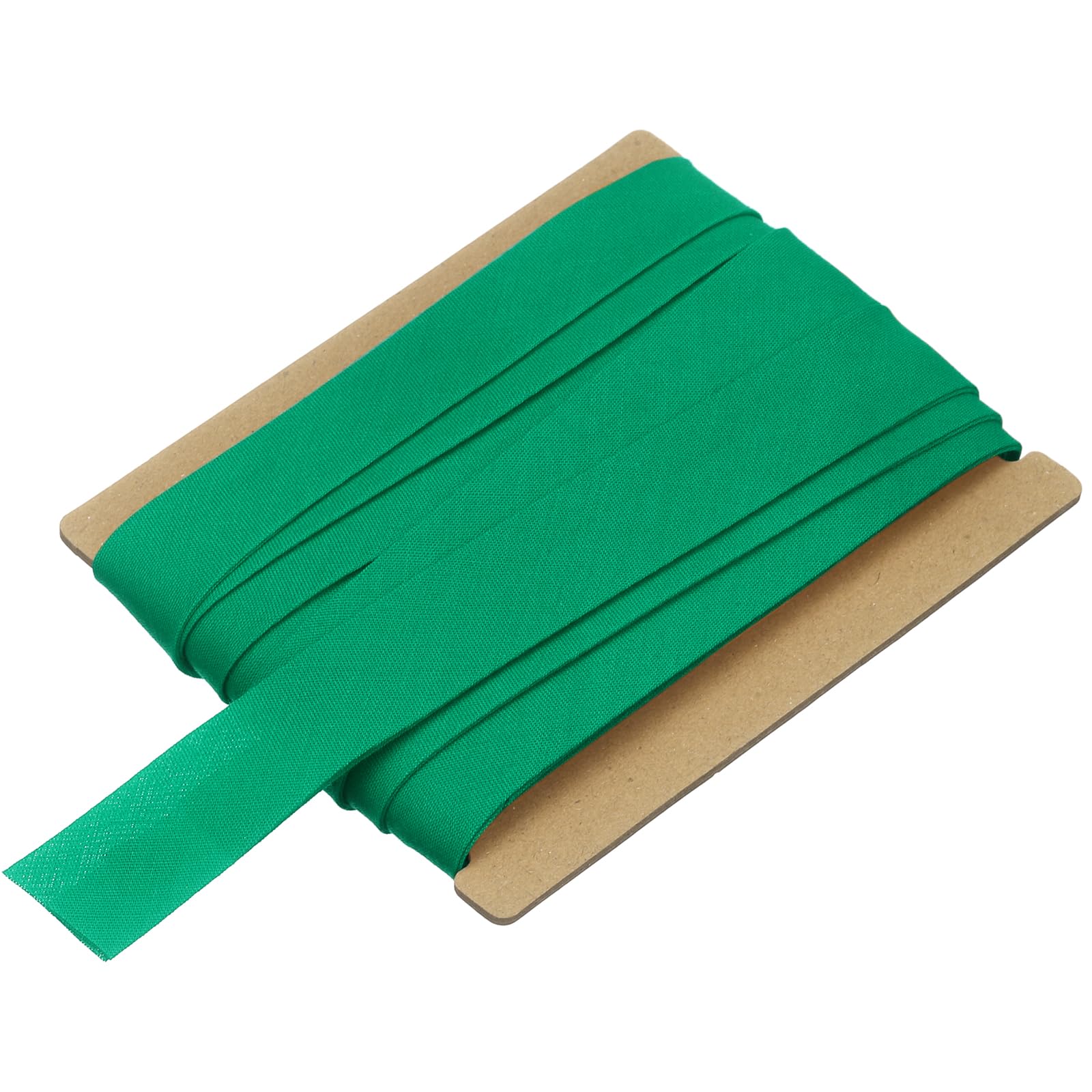 sourcing map 3/4 Inch Double Fold Bias Tape, Polyester Continuous Bulk Bias Tape for Sewing, Seaming Quilting Hemming Binding Crafts (Green 6 Yards)