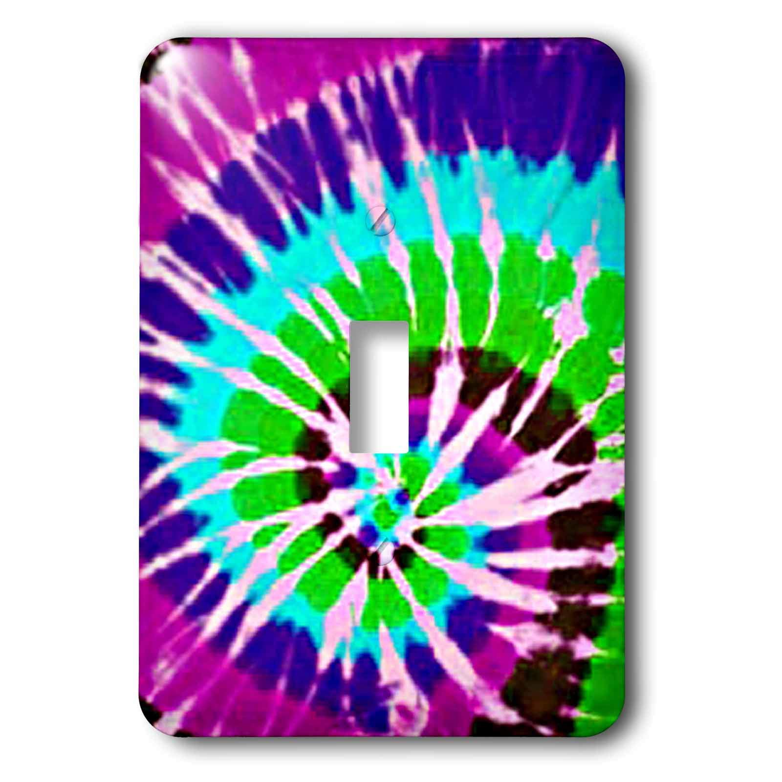 Interrupteur à bascule Tie Dye Art 2 multicolore avec motif artistique durable