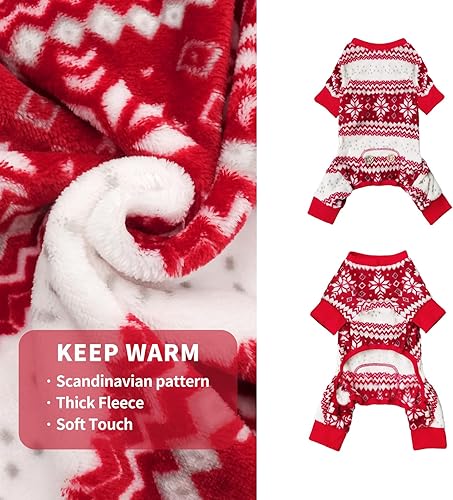Miniatura 6 de KYEESE Pijamas de Navidad para perros pequeños, pijamas a cuadros para perros pequeños, pijamas navideñas para gatos