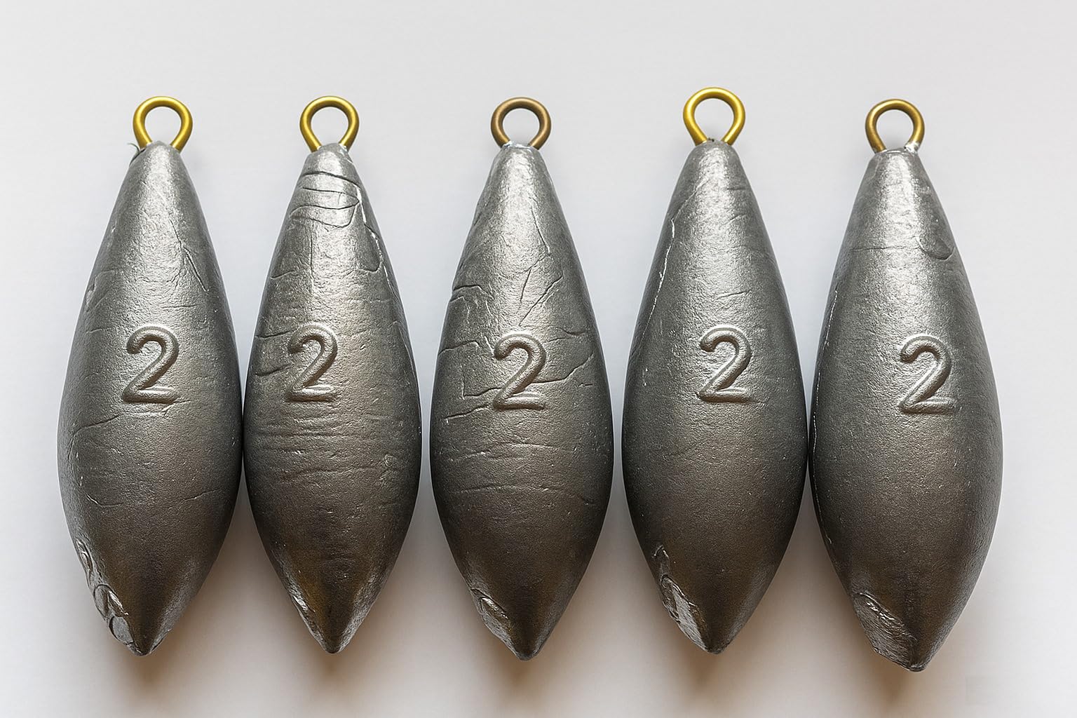 Sea Fishing Weights Pack Of 5/10 Mackerel Feather Cod Bass Boat Fishing 5oz / 4oz / 3oz / 2oz (2oz - 5pcs) — image 1