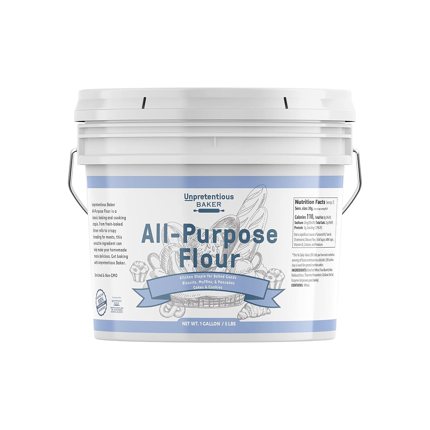 Unpretentious Baking Essentials Bundle (1 Gallon Bucket Each), Sugars & Flour, Desserts, Cooking & Baking image 2