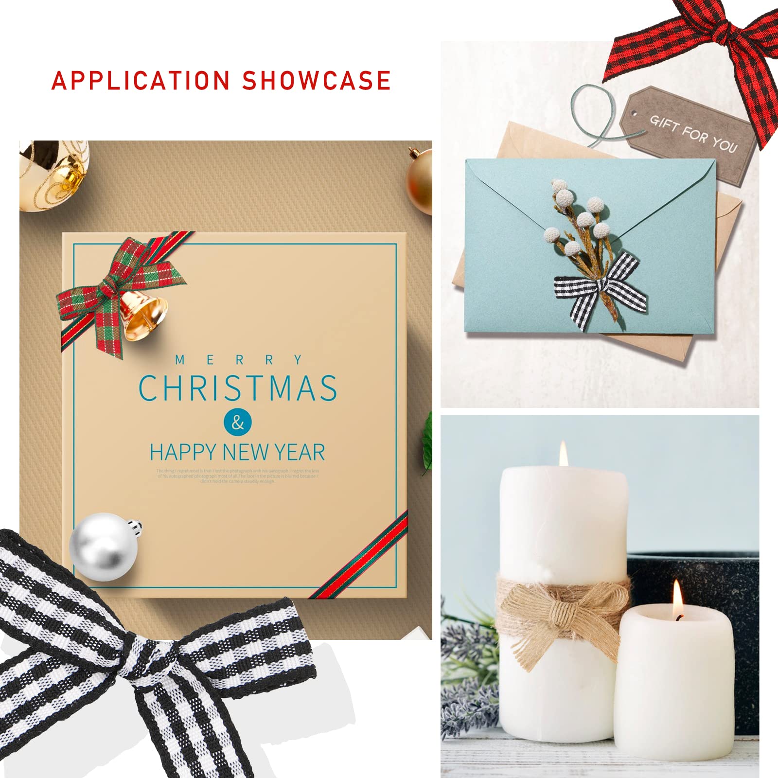 BOFUNX 100 Weihnachtsschleifen Aus Leinen - Vintage Design 4x4cm