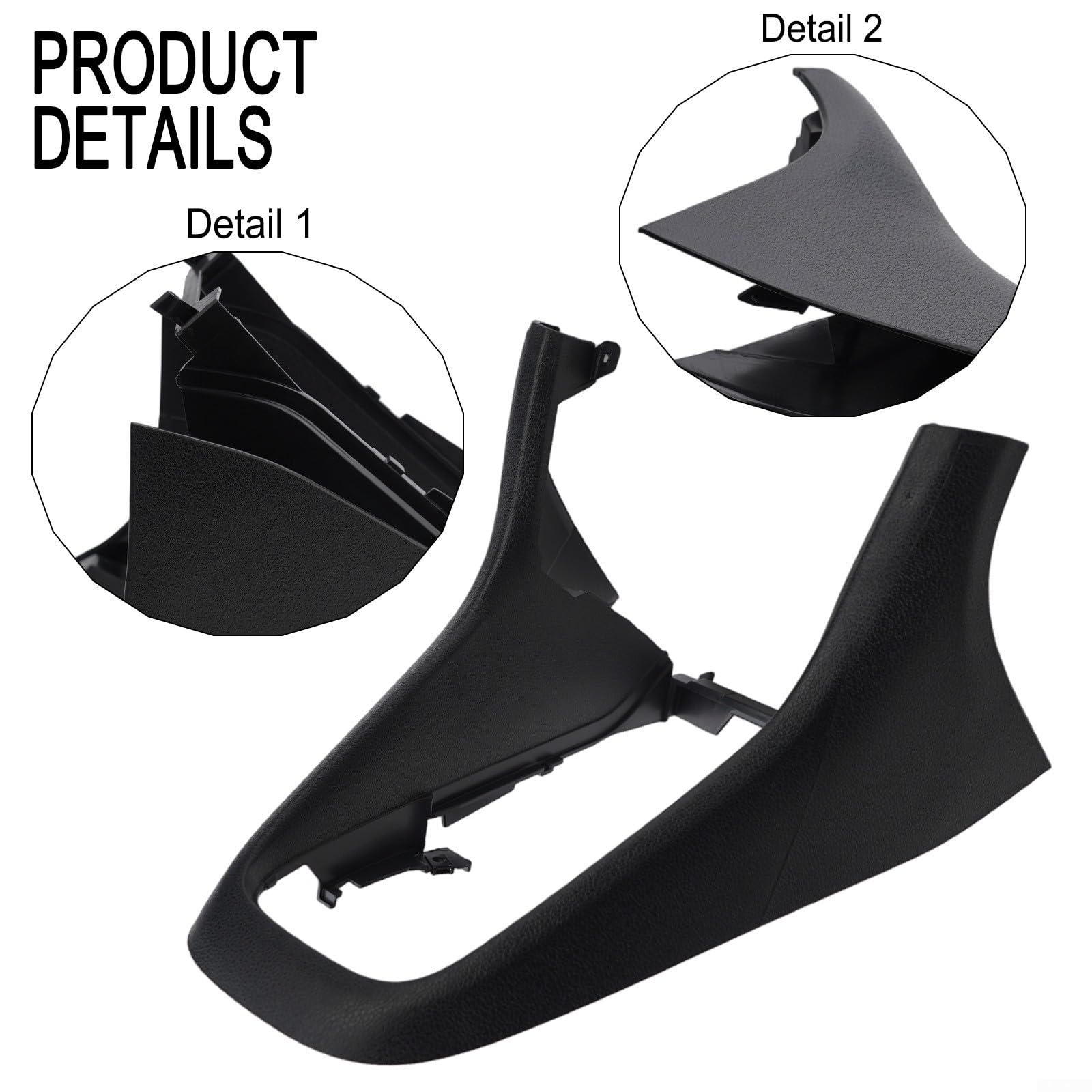 Cubierta negra para panel de cambio de marco de consola central, para Golf-6 MK6 2008-2013, decoración interior ABS reemplazo directo OE-5K0863680