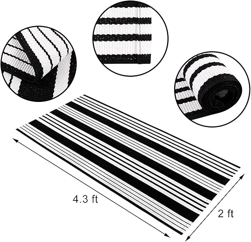 Miniatura 17 de Tiveney Tapete para puerta delantera, entrada exterior, 2 x 3 pies, alfombra de otoño para exteriores, alfombra lavable de algodón tejido de algodón