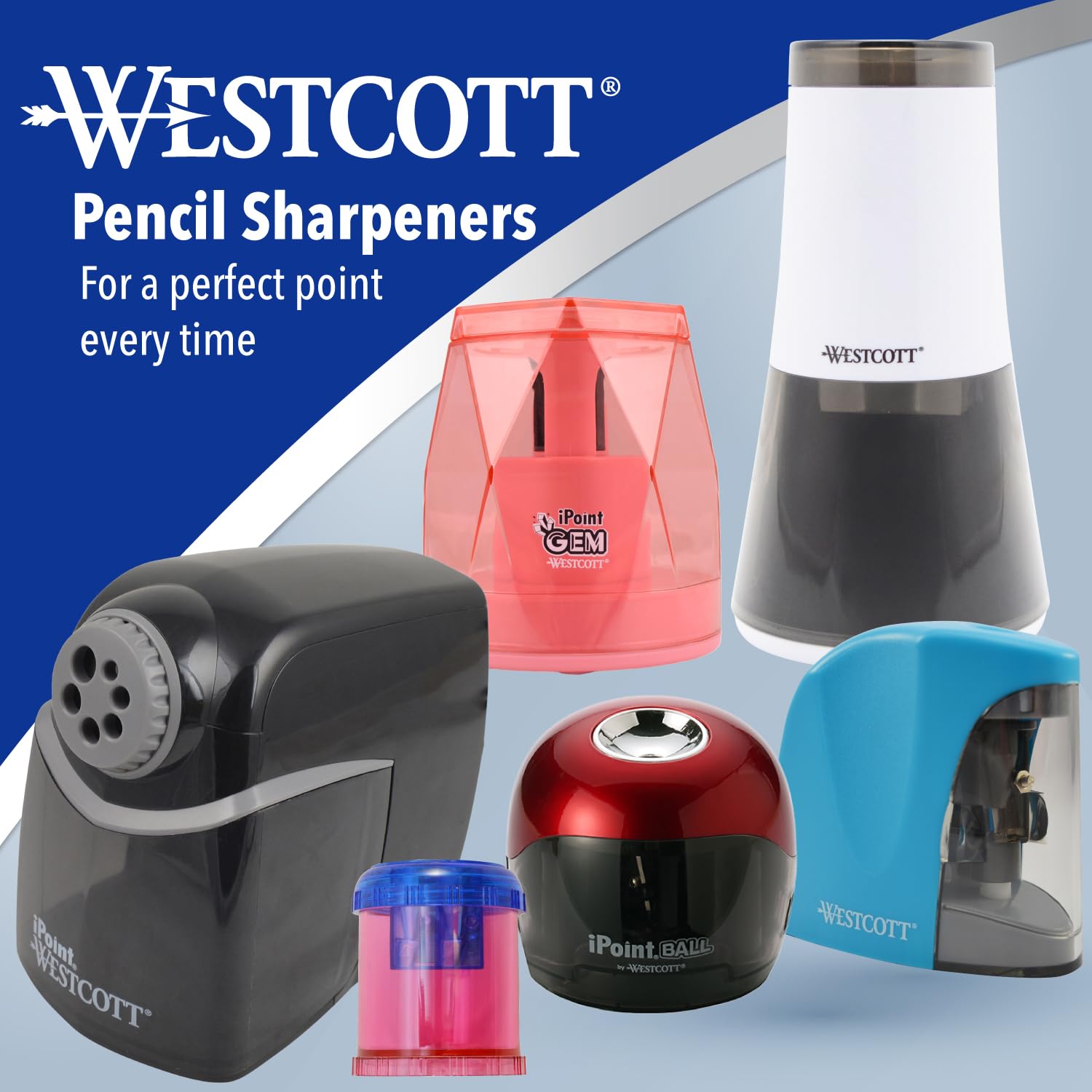 Westcott Electric iPoint Evolution Axis - Sacapuntas, color negro y plateado